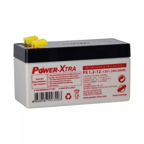 Power-Xtra 12V 1.2 Ah Bakımsız Kuru Akü