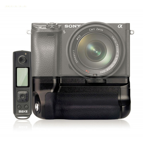 Sony A6500 için MeiKe MK-A6500 Pro Battery Grip + Zaman Ayarlı Kumanda