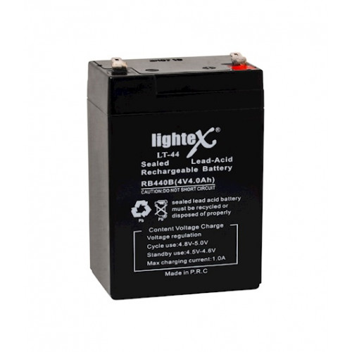  Lightex LT-44 6V 4 Ah Bakımsız Işıldak Aküsü